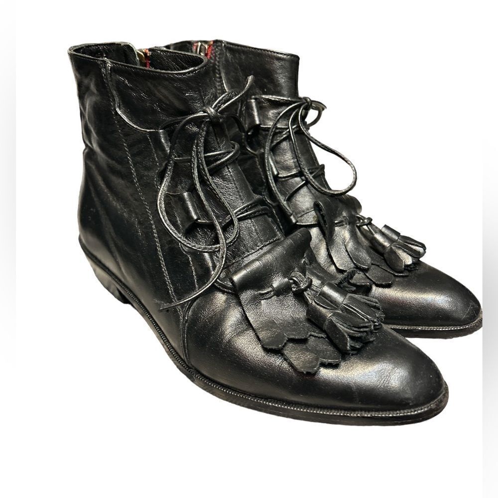 Vintage Leather Modern Vice Ankle Boots